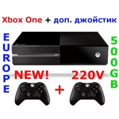 Xbox One 500Gb  + два джойстика в комплекте (220V EUR)